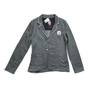NWT Majestic Pittsburgh Steelers Women’s Blazer Jacket NFL Gray Size L